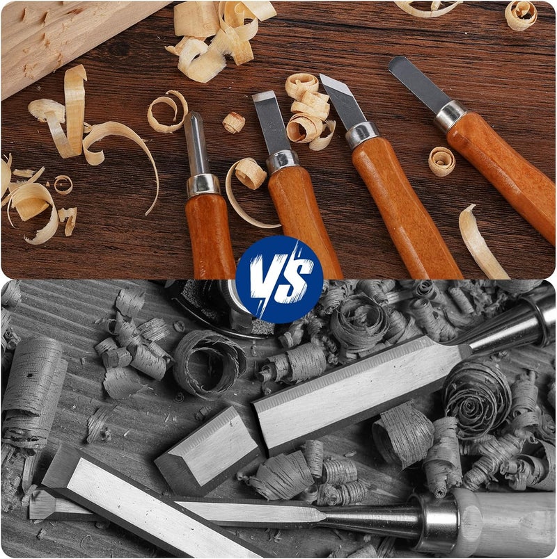 RexTact Store Wood Carving Kit Deluxe Hand Carving Tool Set, 16 Wood Whittling Kit High-Carbon Steel, Wood Art Tools 8 Whittling Knives & 4 Detail Carving Knives for Beginner &Professional Christmas Gift - Image 3